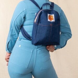 Big Bud Press Blue Denim Mini Backpack Bag